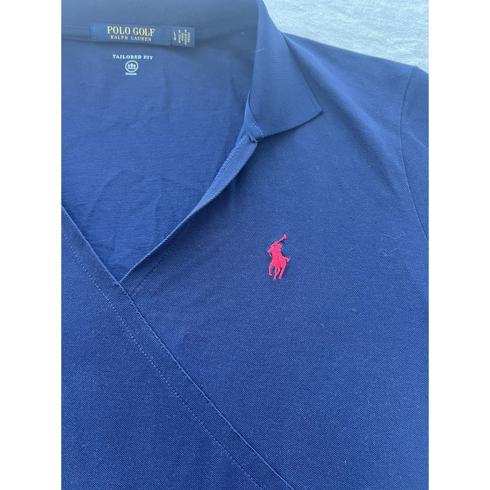 Polo Golf‎ Ralph Lauren women v neck L Tailored Fit Navy Polo Las Vegas Paiute